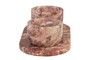 Casa Padrino Luxus Marmor Schalen Set Rosa 23 x 12 x H. 6,5 cm - 2 Sch�lchen mit Tablett aus hochwertigem Rosalia Pink Marmor - Luxus Deko Accessoires