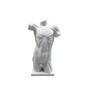 Casa Padrino Luxus Marmor Skulptur M�nnlicher Torso Wei� - Handgefertigte Marmorfigur - Deko Skulptur 