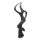 Casa Padrino Luxus Marmor Skulptur T�nzerin Abstrakt Schwarz 50 x 40 x H. 146 cm - Handgefertigte Marmorfigur - Gro�e Moderne Deko Skulptur 