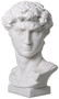 Casa Padrino Luxus Jugendstil Marmor B�ste Wei� 41,5 x 25,5 x H. 66 cm - Deko Skulptur aus hochwertigem Marmor - Barock & Jugendstil Deko Accessoires - Luxus Qualit�t
