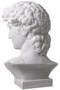 Casa Padrino Luxus Jugendstil Marmor B�ste Wei� 41,5 x 25,5 x H. 66 cm - Deko Skulptur aus hochwertigem Marmor - Barock & Jugendstil Deko Accessoires - Luxus Qualit�t