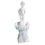 Casa Padrino Luxus Marmor Springbrunnen Knabenfigur Wei� / Grau - Handgefertigter Gartenbrunnen - Deko Brunnen 