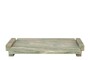 Casa Padrino Luxus Marmor Tablett Gr�n 40 x 25 x H. 6 cm - Rechteckiges Tablett mit Rand aus hochwertigem Indian Green Onyx - Luxus Deko Accessoires