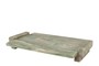 Casa Padrino Luxus Marmor Tablett Gr�n 40 x 25 x H. 6 cm - Rechteckiges Tablett mit Rand aus hochwertigem Indian Green Onyx - Luxus Deko Accessoires