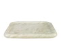 Casa Padrino Luxus Marmor Tablett Gr�n 40 x 40 x H. 3,5 cm - Quadratisches Tablett mit flach erh�htem Rand aus hochwertigem Indian Green Onyx - Luxus Deko Accessoires