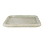 Casa Padrino Luxus Marmor Tablett Gr�n 40 x 40 x H. 3,5 cm - Quadratisches Tablett mit flach erh�htem Rand aus hochwertigem Indian Green Onyx - Luxus Deko Accessoires
