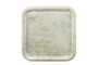 Casa Padrino Luxus Marmor Tablett Gr�n 40 x 40 x H. 3,5 cm - Quadratisches Tablett mit flach erh�htem Rand aus hochwertigem Indian Green Onyx - Luxus Deko Accessoires