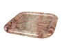 Casa Padrino Luxus Marmor Tablett Rosa 30 x 30 x H. 3 cm - Quadratisches Tablett mit flach erh�htem Rand aus hochwertigem Rosalia Pink Marmor - Luxus Deko Accessoires