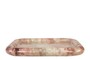Casa Padrino Luxus Marmor Tablett Rosa 30 x 30 x H. 3 cm - Quadratisches Tablett mit flach erh�htem Rand aus hochwertigem Rosalia Pink Marmor - Luxus Deko Accessoires