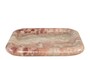 Casa Padrino Luxus Marmor Tablett Rosa 30 x 30 x H. 3 cm - Quadratisches Tablett mit flach erh�htem Rand aus hochwertigem Rosalia Pink Marmor - Luxus Deko Accessoires