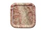 Casa Padrino Luxus Marmor Tablett Rosa 30 x 30 x H. 3 cm - Quadratisches Tablett mit flach erh�htem Rand aus hochwertigem Rosalia Pink Marmor - Luxus Deko Accessoires