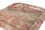 Casa Padrino Luxus Marmor Tablett Rosa 30 x 30 x H. 3 cm - Quadratisches Tablett mit flach erh�htem Rand aus hochwertigem Rosalia Pink Marmor - Luxus Deko Accessoires