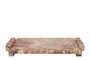 Casa Padrino Luxus Marmor Tablett Rosa 40 x 25 x H. 6 cm - Rechteckiges Tablett mit Rand aus hochwertigem Rosalia Pink Marmor - Luxus Deko Accessoires