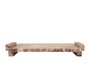 Casa Padrino Luxus Marmor Tablett Rosa 40 x 25 x H. 6 cm - Rechteckiges Tablett mit Rand aus hochwertigem Rosalia Pink Marmor - Luxus Deko Accessoires