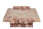 Casa Padrino Luxus Marmor Tablett Rosa 40 x 25 x H. 6 cm - Rechteckiges Tablett mit Rand aus hochwertigem Rosalia Pink Marmor - Luxus Deko Accessoires