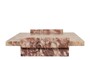 Casa Padrino Luxus Marmor Tablett Rosa 40 x 25 x H. 6 cm - Rechteckiges Tablett mit Rand aus hochwertigem Rosalia Pink Marmor - Luxus Deko Accessoires