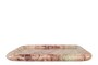 Casa Padrino Luxus Marmor Tablett Rosa 40 x 40 x H. 3,5 cm - Quadratisches Tablett mit flach erh�htem Rand aus hochwertigem Rosalia Pink Marmor - Luxus Deko Accessoires