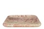 Casa Padrino Luxus Marmor Tablett Rosa 40 x 40 x H. 3,5 cm - Quadratisches Tablett mit flach erh�htem Rand aus hochwertigem Rosalia Pink Marmor - Luxus Deko Accessoires
