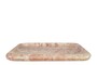 Casa Padrino Luxus Marmor Tablett Rosa 40 x 40 x H. 3,5 cm - Quadratisches Tablett mit flach erh�htem Rand aus hochwertigem Rosalia Pink Marmor - Luxus Deko Accessoires