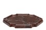 Casa Padrino Luxus Marmor Tablett Weinrot 21 x 21 x H. 2 cm - Flaches quadratisches Tablett aus hochwertigem Rosso Levanto Marmor - Luxus Deko Accessoires