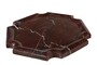 Casa Padrino Luxus Marmor Tablett Weinrot 21 x 21 x H. 2 cm - Flaches quadratisches Tablett aus hochwertigem Rosso Levanto Marmor - Luxus Deko Accessoires