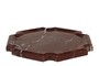 Casa Padrino Luxus Marmor Tablett Weinrot 21 x 21 x H. 2 cm - Flaches quadratisches Tablett aus hochwertigem Rosso Levanto Marmor - Luxus Deko Accessoires