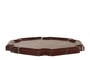 Casa Padrino Luxus Marmor Tablett Weinrot 21 x 21 x H. 2 cm - Flaches quadratisches Tablett aus hochwertigem Rosso Levanto Marmor - Luxus Deko Accessoires