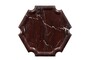 Casa Padrino Luxus Marmor Tablett Weinrot 21 x 21 x H. 2 cm - Flaches quadratisches Tablett aus hochwertigem Rosso Levanto Marmor - Luxus Deko Accessoires
