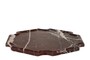 Casa Padrino Luxus Marmor Tablett Weinrot 30,5 x 30,5 x H. 2 cm - Flaches quadratisches Tablett aus hochwertigem Rosso Levanto Marmor - Luxus Deko Accessoires