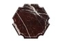 Casa Padrino Luxus Marmor Tablett Weinrot 30,5 x 30,5 x H. 2 cm - Flaches quadratisches Tablett aus hochwertigem Rosso Levanto Marmor - Luxus Deko Accessoires