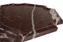 Casa Padrino Luxus Marmor Tablett Weinrot 30,5 x 30,5 x H. 2 cm - Flaches quadratisches Tablett aus hochwertigem Rosso Levanto Marmor - Luxus Deko Accessoires