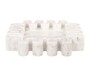 Casa Padrino Luxus Marmor Tablett Wei� / Lila 29 x 29 x H. 5 cm - Rundes Tablett mit Rand aus hochwertigem Purple White Marmor - Luxus Deko Accessoires