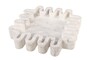 Casa Padrino Luxus Marmor Tablett Wei� / Lila 29 x 29 x H. 5 cm - Rundes Tablett mit Rand aus hochwertigem Purple White Marmor - Luxus Deko Accessoires