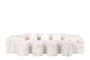 Casa Padrino Luxus Marmor Tablett Wei� / Lila 29 x 29 x H. 5 cm - Rundes Tablett mit Rand aus hochwertigem Purple White Marmor - Luxus Deko Accessoires