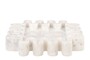 Casa Padrino Luxus Marmor Tablett Wei� / Lila 29 x 29 x H. 5 cm - Rundes Tablett mit Rand aus hochwertigem Purple White Marmor - Luxus Deko Accessoires