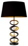 Casa Padrino Luxus Tischleuchte mit Lampenschirm Schwarz / gold  16 x H. 69 cm