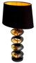Casa Padrino Luxus Tischleuchte mit Lampenschirm Schwarz / gold  16 x H. 69 cm
