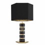 Philipp Plein Luxus Marmor Tischleuchte H. 76 cm Schwarz / Messing / Leopard - Luxus Qualit�t