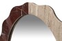 Casa Padrino Luxus Marmor Wandspiegel Beige / Weinrot 65 x 3 x H. 91 cm - Edler Spiegel mit Marmorrahmen - Luxus Wohnzimmer Accessoires