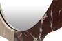 Casa Padrino Luxus Marmor Wandspiegel Beige / Weinrot 65 x 3 x H. 91 cm - Edler Spiegel mit Marmorrahmen - Luxus Wohnzimmer Accessoires