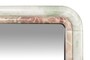 Casa Padrino Luxus Marmor Wandspiegel Gr�n / Rosa 50 x 2,5 x H. 160 cm - Edler hoher Spiegel mit Marmorrahmen - Luxus Wohnzimmer Accessoires