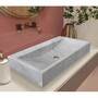 Casa Padrino Luxus Marmor Waschbecken Wei� 74,9 cm - Badezimmer Accessoires