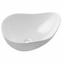 Casa Padrino Keramik Waschbecken Schale Hochglanz Wei� 51 cm - Badezimmer Accessoires