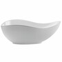 Casa Padrino Keramik Waschbecken Schale Hochglanz Wei� 51 cm - Badezimmer Accessoires