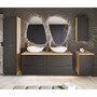 Casa Padrino Keramik Waschbecken Schale Hochglanz Wei� 51 cm - Badezimmer Accessoires
