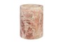Casa Padrino Luxus Marmor Weink�hler Rosa  14 x H. 18 cm - Massiver Flaschenk�hler aus hochwertigem Rosalia Pink Marmor - Luxus Bar Accessoires