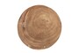 Casa Padrino Luxus Massivholz Beistelltisch / Hocker Naturfarben  33 x H. 45,5 cm - Handgedrechselter Beistelltisch aus Dimb-Holz mit B�nder-Silhouette - Luxus M�bel