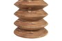Casa Padrino Luxus Massivholz Beistelltisch / Hocker Naturfarben  33 x H. 45,5 cm - Handgedrechselter Beistelltisch aus Dimb-Holz mit B�nder-Silhouette - Luxus M�bel