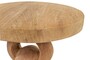 Casa Padrino Luxus Massivholz Beistelltisch Naturfarben  49 x H. 64 cm - Skulpturaler Beistelltisch aus handgeschnitztem Dimb-Holz mit Kettenglied-Motiv - Luxus M�bel
