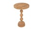 Casa Padrino Luxus Massivholz Beistelltisch Naturfarben  50 x H. 76 cm - Hoher runder Beistelltisch aus handgedrechseltem Dimb-Holz mit gestapelten Kugelformen - Luxus M�bel
